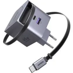 Ugreen Fast Charger GAN mit Kabel Usb-C / Usb-A | 45W