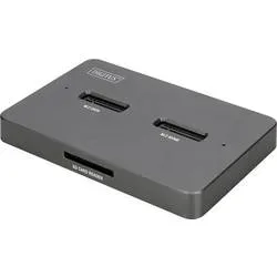Digitus USB-C® Dockingstation Stazione di docking USB-C 3.2 Gen2 per SSD M.2 Duo NVMe e SATA (max. 2x 4 TB) co