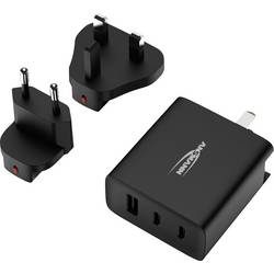Ansmann USB-Ladegerät Travel Charger TC315 / 3 A / 15,5 W / 3 Port USB Ladegerät 15.5 W USB-A Buchse Smart IC Schwarz