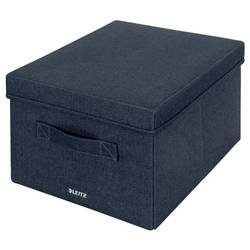 LEITZ Aufbewahrungsbox mit Deckel 6144-00-89 samtgrau 2 Stk. 28.5x20.3x38cm