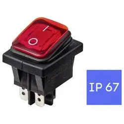 TRU COMPONENTS TC-14988608 Wippschalter 250 V 16 A 2 x Aus/Ein IP67 rastend 1 St.