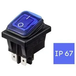 TRU COMPONENTS TC-14988628 Wippschalter 250 V 16 A 2 x Aus/Ein IP67 rastend 1 St.