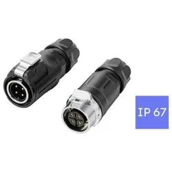 TRU COMPONENTS TC-15034236 Steckverbinder-Set Wasserdichter Steckverbinder Gesamtpolzahl: 4 1 St.