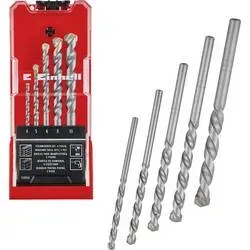 Einhell 38050 Kohlenstoffstahl Stein-Spiralbohrer-Set 5teilig 4 mm, 5 mm, 6 mm, 8 mm, 10 mm 1 Set
