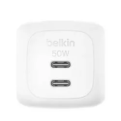 Belkin USB Ladegerät 50 W 2x USB-C® USB PD Weiß Innenbereich GaN, USB Power Delivery (USB-PD)