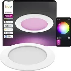 Einbaustrahler Philips Hue Weiss Kunststoff/Metall 17 cm 2.8 cm - LED - Lichtfarbe: Extra warmweiss - Helles Neutralweiss - Einbaustrahler- LED