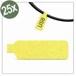 Quadrios 26CA794 26CA794 Kabel-Etikett 20 x 40 mm Farbe Beschriftungsfeld: Gelb Anzahl Etiketten: 25