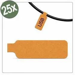 Quadrios 26CA795 26CA795 Kabel-Etikett 20 x 40 mm Farbe Beschriftungsfeld: Orange Anzahl Etiketten: 25