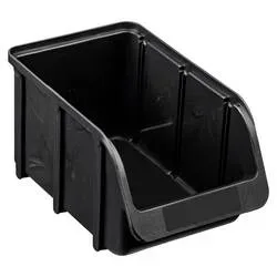 Hünersdorff 673500 Aufbewahrungsbox stapelbar (B x H x T) 146 x 127 x 242 mm Schwarz 1 St.