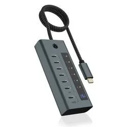ICY BOX USB-C - 7-Port Hub IB-HUB1457-C31 6x 3.2 Gen2, 1x PD 20W
