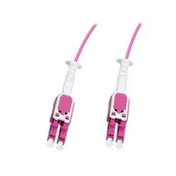 LogiLink FP4UB03N Glasfaser LWL Anschlusskabel 3.00 m Violett 50/125 µ Multimode OM4