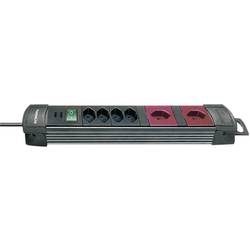 Brennenstuhl 6002086 Steckdosenleiste mit Schalter 6fach Bordeaux, Schwarz CH-Stecker