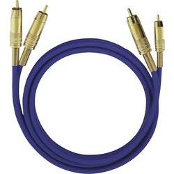Cinch Audio Anschlusskabel [2x Cinch-Stecker - 2x Cinch-Stecker] 10 m Blau vergoldete Steckkontakte Oehlbach NF 1