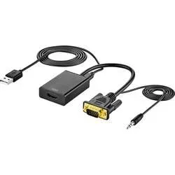 AV Adapter [VGA, Klinke - HDMI] 1920 x 1080 Pixel SpeaKa Professional SP-VK/HD
