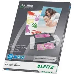 LEITZ Laminiertasche A4 74800000 glanz, 100my 100 Stk