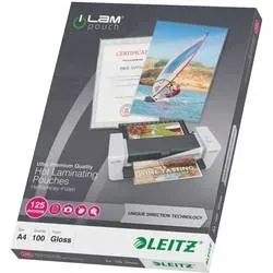 LEITZ Laminiertasche A4 74810000 glanz, 125my 100 Stk