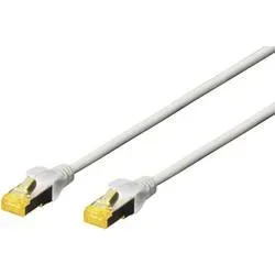 Digitus DK-1644-A-300 RJ45 Patchkabel CAT 6a S/FTP 30.00 m Grau Halogenfrei, verdrillte Paare, mit Rastnasenschutz,