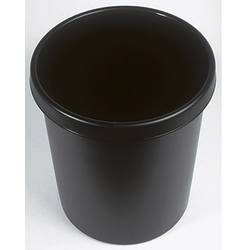 helit Kunststoff-Papierkorb Volumen 30 l, HxØ 405 x 350 mm schwarz, VE 5 Stk