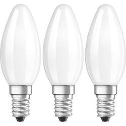 OSRAM LED-Kerze E14 Classic B 4W 2.700K matt 3er