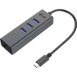 i-tec - USB-C Metal 3-Port HUB mit Gigabit Ethernet Adapter, One Size, Multicolor