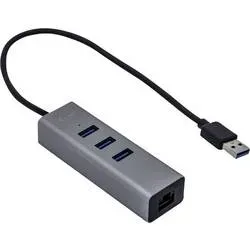i-tec i-Tec USB 3.0 Metal 3-Port - Hub - 3 x SuperSpeed USB 3.0 + 1 x 10/100/1000 Netzwerkadapter 10 / 100 / 1000 MBit/s