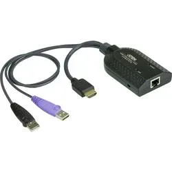 ATEN KVM Adapter [2x USB 2.0 Stecker A, HDMI-Stecker - 1x RJ45-Buchse] 0.20 m Schwarz