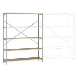 Manuflex RB2505 Fachbodenregal-Grundmodul 160 kg (B x H x T) 1.47 x 2 x 1 m Stahl verzinkt Verzinkt Holzboden