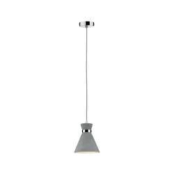 Paulmann Verve 70890 Pendelleuchte LED E27 20 W Beton-Grau, Chrom