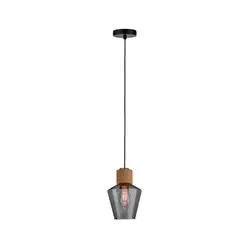 Paulmann Edla 79740 Pendelleuchte LED E27 20 W Schwarz, Kork, Rauch