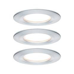 Paulmann Nova Bad-Einbauleuchte 3er Set LED LED 18 W IP44 Aluminium (gedreht)