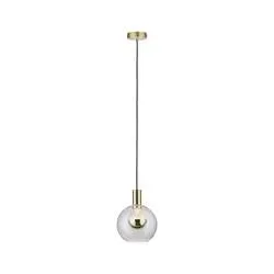 Paulmann Esben 79725 Pendelleuchte LED E27 20 W Transparent, Messing (gebürstet)
