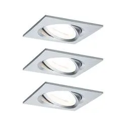 Paulmann 93456 Nova Einbauleuchte 3er Set LED LED 18 W Aluminium (gedreht)