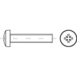 TOOLCRAFT TO-5374827 Linsenschrauben M2 3 mm Kreuzschlitz Phillips Edelstahl A2 1000 St.
