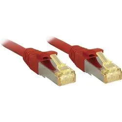LINDY 47297 RJ45 Patchkabel CAT 6a (Rohkabel CAT 7) S/FTP 7.50 m Rot mit Rastnasenschutz 1 St.
