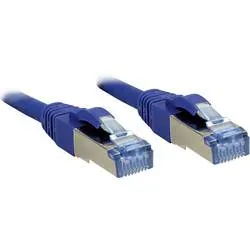 LINDY 47148 RJ45 Patchkabel CAT 6a S/FTP 1.50 m Blau mit Rastnasenschutz 1 St.