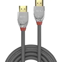 LINDY HDMI Anschlusskabel HDMI-A Stecker, HDMI-A Stecker 2.00 m Grau 37872 4K UHD HDMI-Kabel