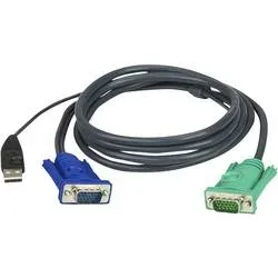 ATEN KVM Adapter [1x VGA-Stecker - 1x VGA-Stecker, USB 2.0 Stecker A] 1.20 m Schwarz