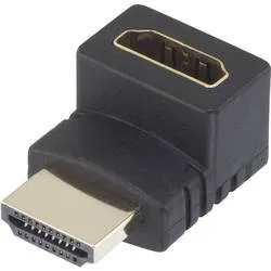 HDMI Adapter [1x HDMI-Stecker - 1x HDMI-Buchse] 270° nach oben gewinkelt vergoldete Steckkontakte SpeaKa Professional