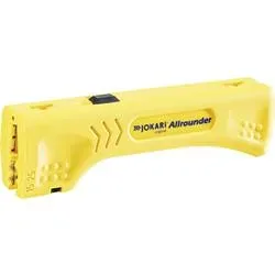 Jokari 30900 Allrounder Kabelentmanteler Geeignet für Rundkabel, Flachkabel, Koaxialkabel, CAT5-Kabel, CAT6-Kabel,