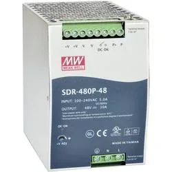 MEAN WELL SDR-480P-24 Hutschienen-Netzteil (DIN-Rail) 24 V/DC 20 A 480 W Anzahl Ausgänge:1 x Inhalt 1 St.