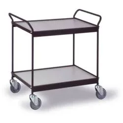 Ebinger 0300S Etagenwagen Feststeller Stahl pulverbeschichtet Traglast (max.): 150 kg Tiefschwarz (RAL 9005)