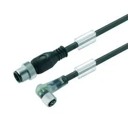 Weidmüller 9457760090 Sensor-/Aktor-Steckverbinder, konfektioniert M12 Stecker, gerade, Buchse, gewinkelt 0.90 m Polzahl