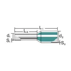 Weidmüller 9025710000 Aderendhülse 1 mm² Teilisoliert Gelb 500 St.