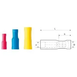 Weidmüller 9200710000 Rundsteckhülse 1.50 mm² 2.50 mm² Stift-Ø: 5 mm Vollisoliert Blau 100 St.