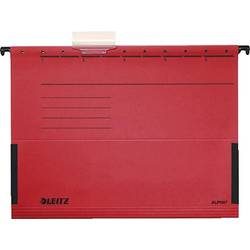 Leitz ALPHA Hängetaschen 1986 A4 V-Base 15 mm 275 g/m² Rot 100% Recycelter Pendarec-Karton 5 Stück