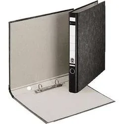 Leitz Ringbuch A4 Graupappe, Papier 2 Ringe 20 mm Schwarz
