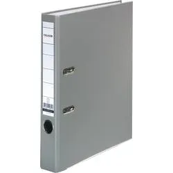 Falken Color Ordner DIN A4 50 mm Grau 2 Ringe PP-Color Pappkarton