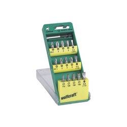 Wolfcraft 2400000 Bit-Set 16teilig Schlitz, Kreuzschlitz Phillips, Kreuzschlitz Pozidriv, Innen-TORX