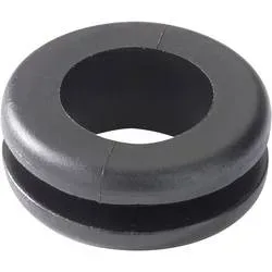 HellermannTyton HV1208-PVC-BK-M1 Kabeldurchführung Klemm-Ø (max.) 8 mm Plattenstärke (max.) 1.5 mm PVC Schwarz 1 St.