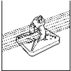 HellermannTyton MB5A-PA66-NA-C1 Befestigungssockel selbstklebend, schraubbar 151-28529 4fach einfädeln, halogenfrei,